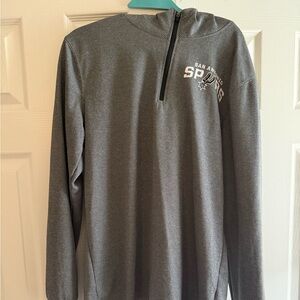 NBA Spurs Black Zip Up Sweater